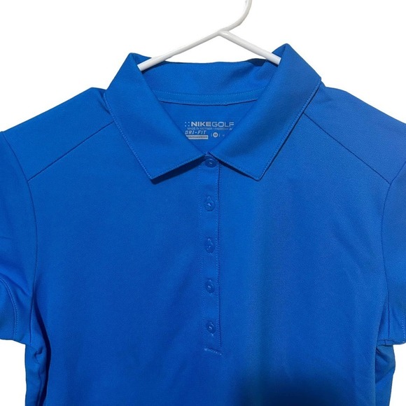 Nike Golf Short Sleeve Blue Dri Fit Polo - Picture 3 of 9